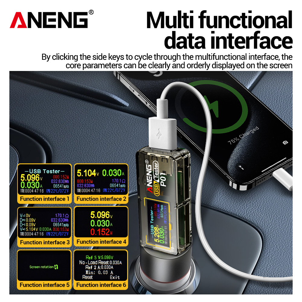ANENG P01 USB Tester Voltmeter - đánh giá và giá Co Detector Plug
